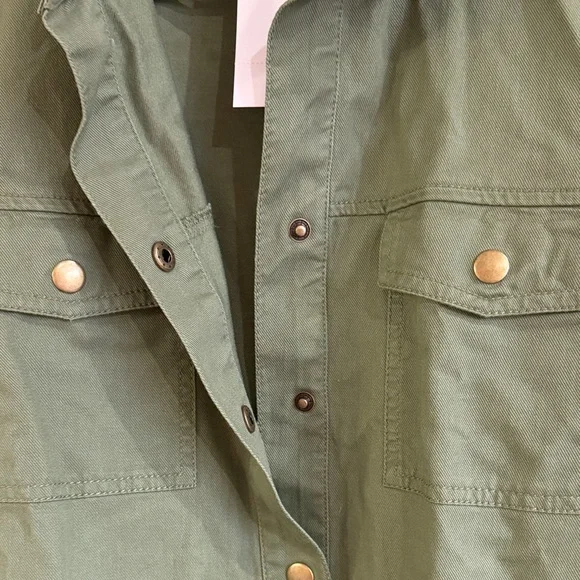 LOFT Olive Green Long Sleeve Utility Dress - Tall - Picture 11 of 11